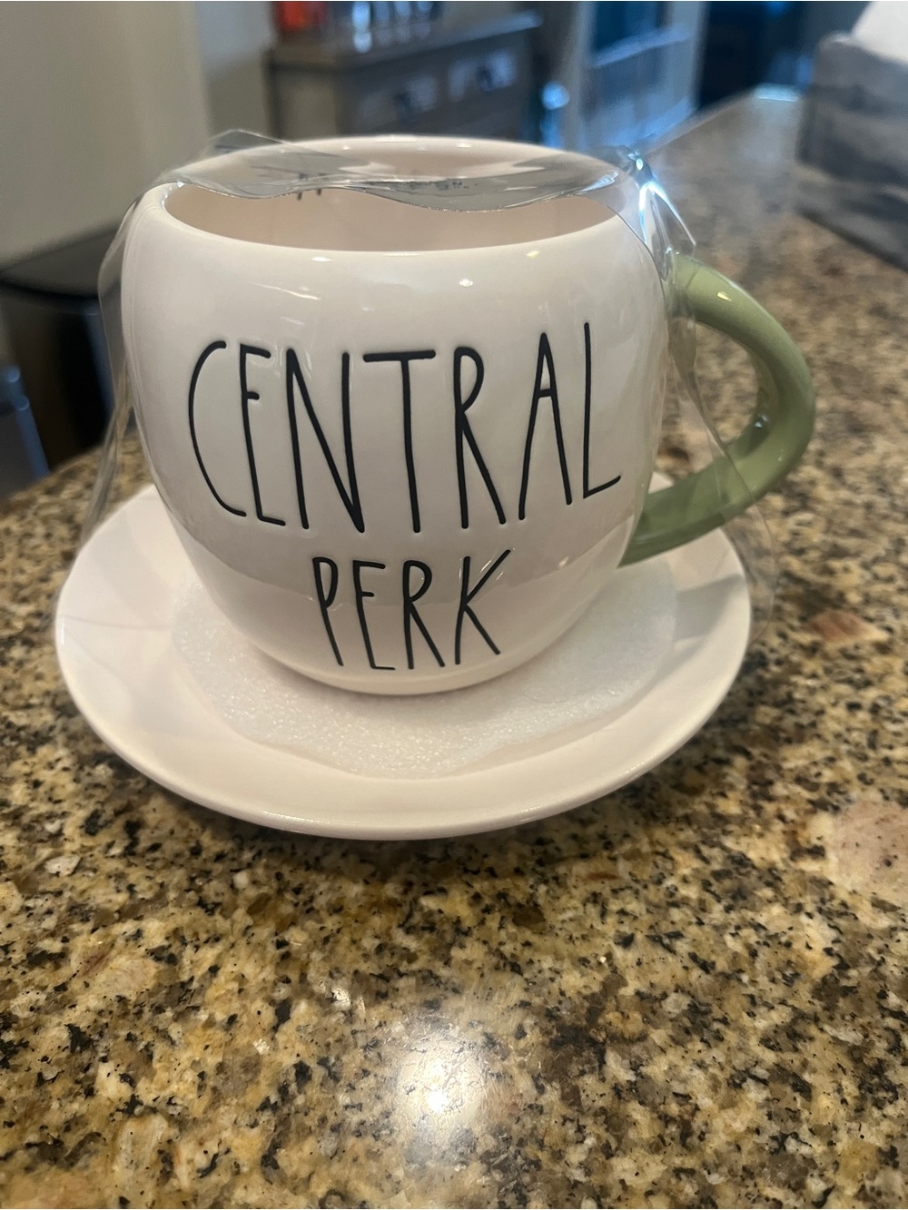 NWT Rae Dunn Double-sided Ceramic 'Central Perk' / Friends Mug/Cup with Saucer